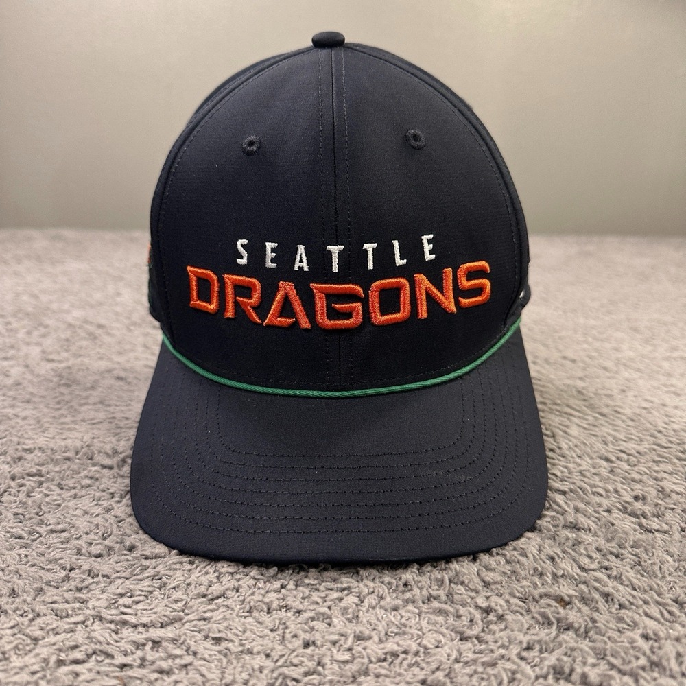 Seattle Sea‎ Dragons XFL Hat Cap Adult OSFA Blue 47 Football Baseball Snapback